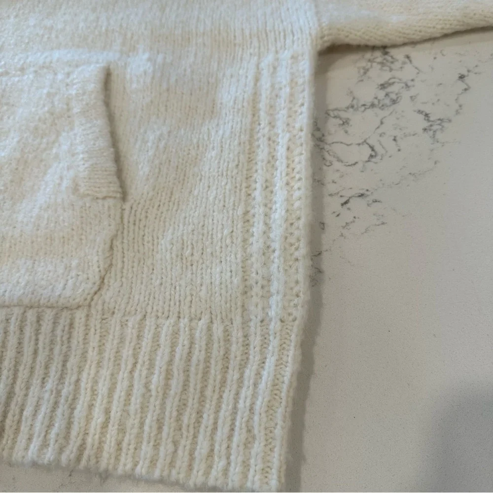 J. Crew Cozy Cream Knit Sweater Hoodie